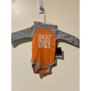 NWT Okie Dokie Orange "Best Dude Ever" Outfit - Newborn (NB)